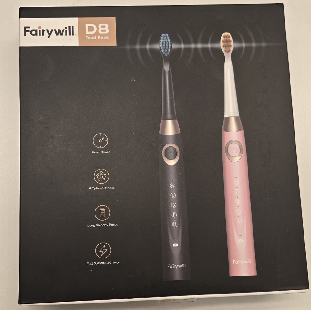 Fairlywill Pair Of Electric Toothbrushes